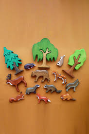 This range includes several different wooden animal figurines and tasks to suit different hobbyists. Wooden Play Set 14 Pcs Wooden Animals Figurines Wooden Fox Etsy Wooden Animals Wooden Playset Wooden Animal Toys