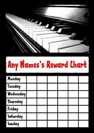 Amazon Com Piano Star Sticker Reward Chart Office Products