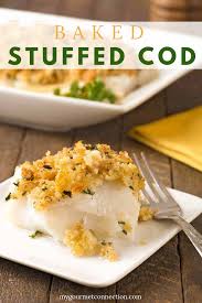 Baked Stuffed Cod Recipe Italian Fish Recipes Fish Recipes For Christmas Cod Fish Recipes