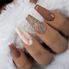 39 Trendy Fall Nails Art Designs Ideas To Look Autumnal Charming With Images Fall Acrylic Nails Coffin Nails Designs Coffin Nails Long