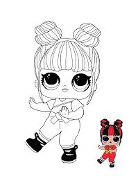 Fancy glitter lol surprise doll coloring page from l.o.l. Lol Surprise Hairvibes Blackbelt Coloring Page Unicorn Coloring Pages Free Coloring Pages Cute Coloring Pages