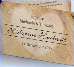 Der wunder größtes ist die liebe! (august heinrich hoffmann von fallersleben). Einladung Holzerne Hochzeit Rustikal