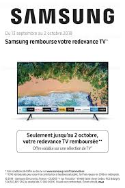 L'offre de remboursement tv samsung permet d'économiser 25% et jusqu'à 2500€, sur de nombreux modèles de télévisions haut de gamme cliquer ici pour voir l'offre tv samsung chez boulanger. Offre De Remboursement Samsung Tv Votre Redevance Tv Remboursee
