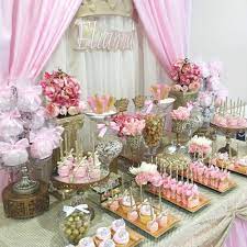 Princess Baby Shower Party Ideas Photo 1 Of 6 Baby Shower Princess Baby Shower Dessert Table Baby Shower Decorations