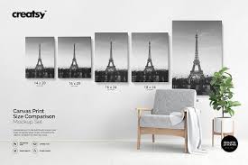 Canvas Print Size Comparison Mockup Canvas Prints Wooden Floor Texture Best Canvas