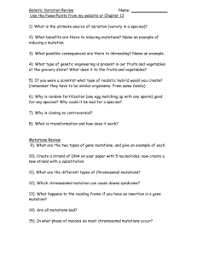 Genetic mutations pogil answer key. Gene Mutations Answer Key
