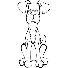 Great Dane Natural Ears Decal Dog Image 1 Dog Drawing Great Dane Dog Images