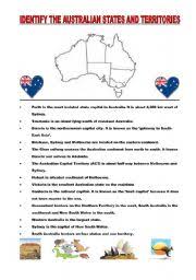 Hard, easy questions to print out for quizmasters. Australian Geography Puzzle Esl Worksheet By Ildibildi