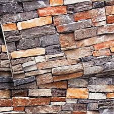 3d Brick Stone Wallpaper Textured Waterproof Livingroom Kitchen 20 8in X 32 8ft Vopie Country Brick Wall Wallpaper Brick Wallpaper 3d Brick Wallpaper
