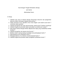 Check spelling or type a new query. Contoh Soal Administrasi Umum Kelas X Pdf