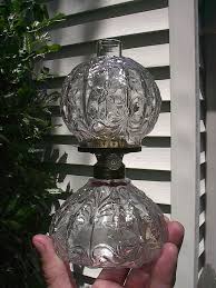 Antique vintage glass smoke bell shade for old oil or kerosene lamp. Beautiful Old Small 1890s Floral Pattern Antique Miniature Gwtw Oil Lamp Oil Lamps Beautiful Lamp Beautiful Floor Lamps