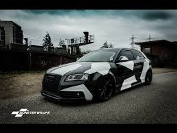 Black And Grey Camo Vinyl Wrap Default Description Camo Wraps Camo Car Audi
