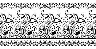 Check spelling or type a new query. Seamless Abstract Black And White Floral Border Design Royalty Free Cliparts Vectors And Stock Illustration Image 143530525