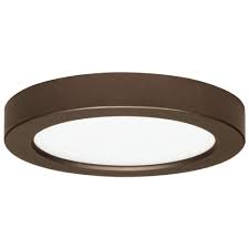 Flush mount lighting installs in the ceiling and sits level (flush) with the ceiling surface. Led Flush Mount Ceiling Light Round Bronze 7 Inch 2700k 120v 8330 27 Bz Destination Lighting