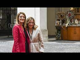 Italy's role central in EU Metsola tells Meloni! WE are stronger is we are  together! Giorgia Meloni - YouTube