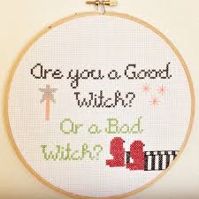 Get unlimited access to hundreds of free patterns. Good Witch Bad Witch Of Oz Cross Stitch Pattern How To Cross Stitch Needlework On Cut Out Keep