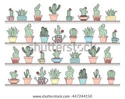 2) from the middle of the rectangle, draw one vertical and one horizontal line equally dividing the shape. Simple Cactus Drawing At Getdrawings Free Download
