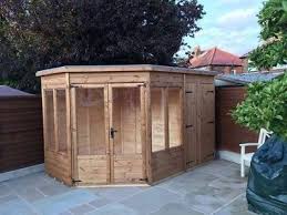 8x12 Corner Summer House And Storage Combo Modern Style Corner Summer House Summer House Garden Summer House