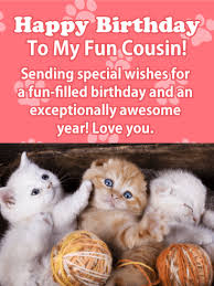 Of course, my sweet kitten, you're so good for your mistress and master, aren't you? Sweet Kitten Happy Birthday Card For Cousin Birthday Greeting Cards By Davia