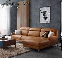 ‫ספה ספה חומה ספה עם ספה בצורת צ'ייס L RBI4K יצרנים LINSY ...‬‎