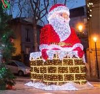 Outdoor Park Decorations 3D LED Christmas Santa Claus Motif ...