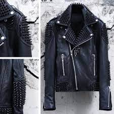 Byther Men S Premium Quilting Leather Biker Black Metal Studded Rider Jacket Black Studded Leather Jacket Studded Jacket Men Fashion Casual Outfits