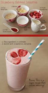 Strawberry Oatmeal Breakfast Smoothie Glitter And Bubbles Recipe Smoothie Recipes Healthy Strawberry Oatmeal Smoothie Food