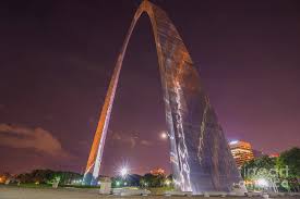 Gateway arch at night picture. St Louis Missouri Gateway Arch Night 9422 Photograph By David Haskett Ii