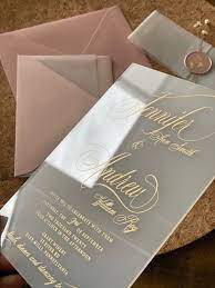 Frosted Acrylic Wedding Invitation Modern Shiny Translucent In White Blac Lucite Wedding Invitations Plexiglass Wedding Invitations Acrylic Wedding Invitations