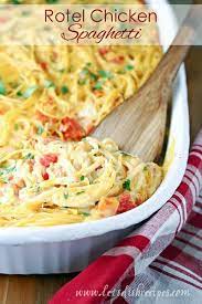 Discover our recipe rated 4.6/5 by 7 members. Rotel Chicken Spaghetti Let S Dish Recipes