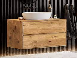 Waschtischschrank mit 1 schubkasten, 1 auszug und 1 innenblende in 800 mm breite. Apelia Waschtischunterschrank Aus Eiche Mit 2 Schubladen Spa Ambiente