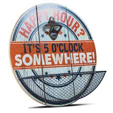 Maybe you would like to learn more about one of these? Happy Hour Its 5 Oclock Somewhere Wood Sign 14 X 14in Decorative Signs Decorative Accessories Stanoc Com
