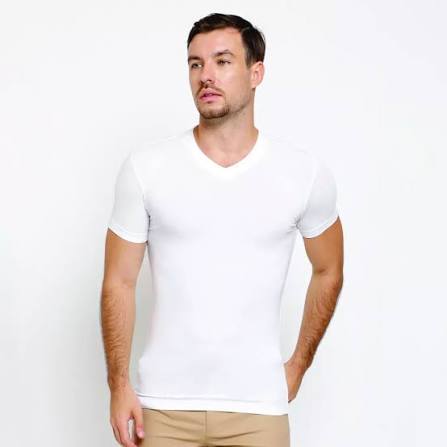 Baju Kaos V-Neck - Baju