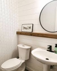 The floating cabinet is a smart aesthetic as it economizes space and, at the same time, has enough storage space to store toiletries and other things any guest using the powder room would need. The Top 60 Best Powder Room Ideas Bathroom Design