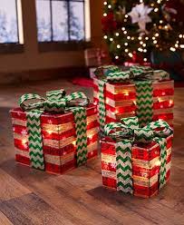 Sets Of 3 Lighted Gift Box Decor Christmas Boxes Decoration Decorating With Christmas Lights Christmas Gift Box