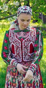 A Young Woman Wearing The Traditional Costume In Hungary Splendid Embroidery Work In 2020 Traditional Outfits Folk Costume Traditional Dresses