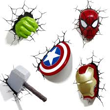 Marvel Avengers 3d Wall Light Hulk Iron Man Captain America Thor Spiderman Festa De Super Herois Decoracao Super Herois Decoracao Festa Vingadores