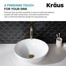The minimal paperwork that's included (merely identifying some but not all of the parts) is. Kraus Brushed Gold Bathroom Sink Pop Up Drain Pu 10bg Rona