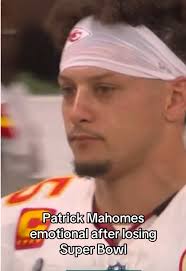 Patrick Mahomes Standing in The Field After Super Bowl Loss