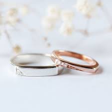 His And Hers Couples Rings His And Hers Wedding Rings Rose Etsy In 2020 Couple Wedding Rings Wedding Ring Bands Couples Ring Set