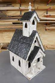 Glitzhome 23 h oversized hand painted wooden church bird house garden birdhouse for outside christmas. French Country Church Birdhouse Rustic Church By Lynxcreekdesigns 249 99 Birdhouses Rustic Bird House Bird Houses