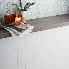 Shaker white cabinets, antique white cabinets Leccia White Gloss Plain Ceramic Wall Tile Sample Diy At B Q