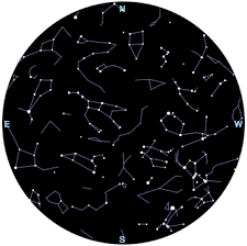 Southern Hemisphere Star Chart Drawn Map Southern Hemisphere