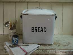 Vintage Enamel Bread Bin Bread Box White Enamel Bread Box Etsy Bread Bin Kitchen Canisters White Enamel