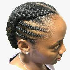 For this style, the hair is cornrowed halfway down the section of hair, and the remaining hair that hangs loose is similar to the previous style, this updo consists of small cornrows braided towards the center of the head; Pin On Cornrows Hairstyles For African American Women