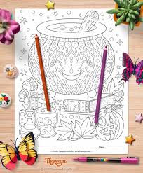 Cute halloween coloring pages printable. Halloween Coloring Pages Set Of 10 Printable Coloring Pages By Thaneeya Mcardle Thaneeya Com