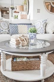 The key is that everything looks really good since it's an area usually. Style A Round Coffee The Easy Way Stonegable Round Coffee Table Decor Coffee Table Coffee Table Farmhouse