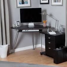 Computers desks are an inseparable part of not only our working place diy corner desk ideas. Modern Grey Painted Iron Laminated Small Corner Computer Desk Ideas With Black Wood Storage Best Home Office Desk Small Computer Desk Small Computer Desk Ikea