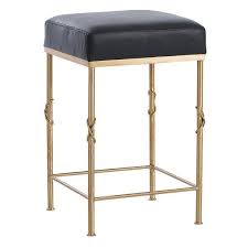 Check spelling or type a new query. Palmer Square Black Leather Brass Bar Stool