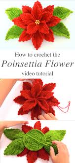 Get in the festive spirit with alexandra stratkotter and her poinsettia pattern, exclusive for dmc. Crochet Poinsettia Flower To Make For Decor Crochetbeja